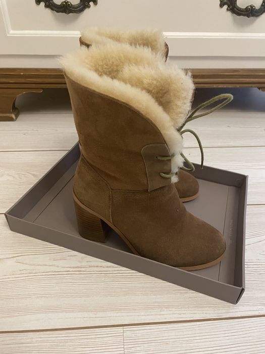 Vand botine/ ghete de piele, masura 36, imblanite