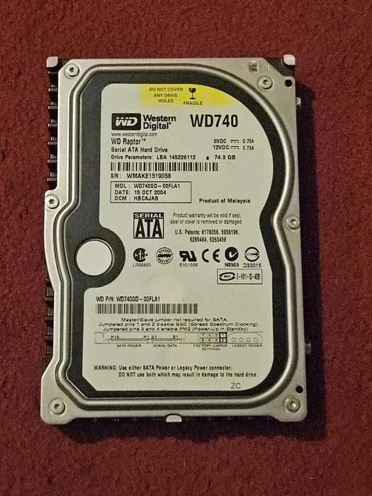 HDD WD Raptor WD740GD 10K RPM