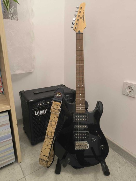 Нова китара Yamaha + кубе Laney + кабел + колан + стойка = комплект
