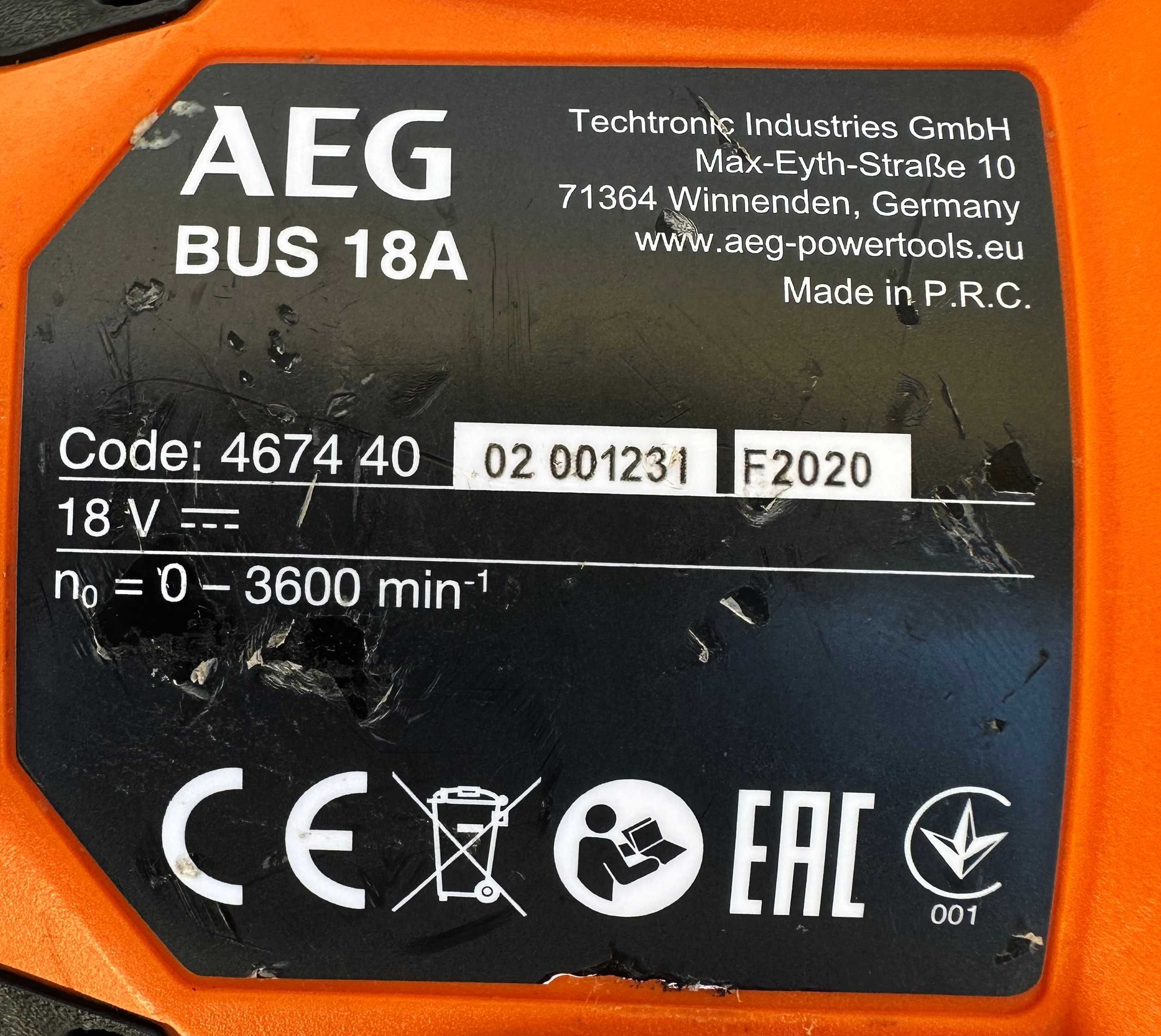 AEG BUS 18A - Акумулаторен саблен трион перфектен!