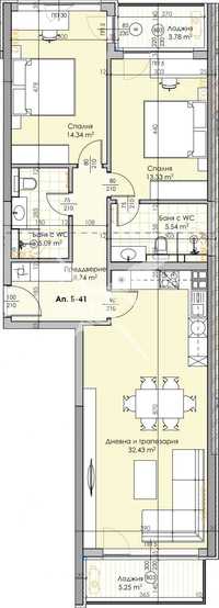 Тристаен апартамент в Кършияка 441 - 15734