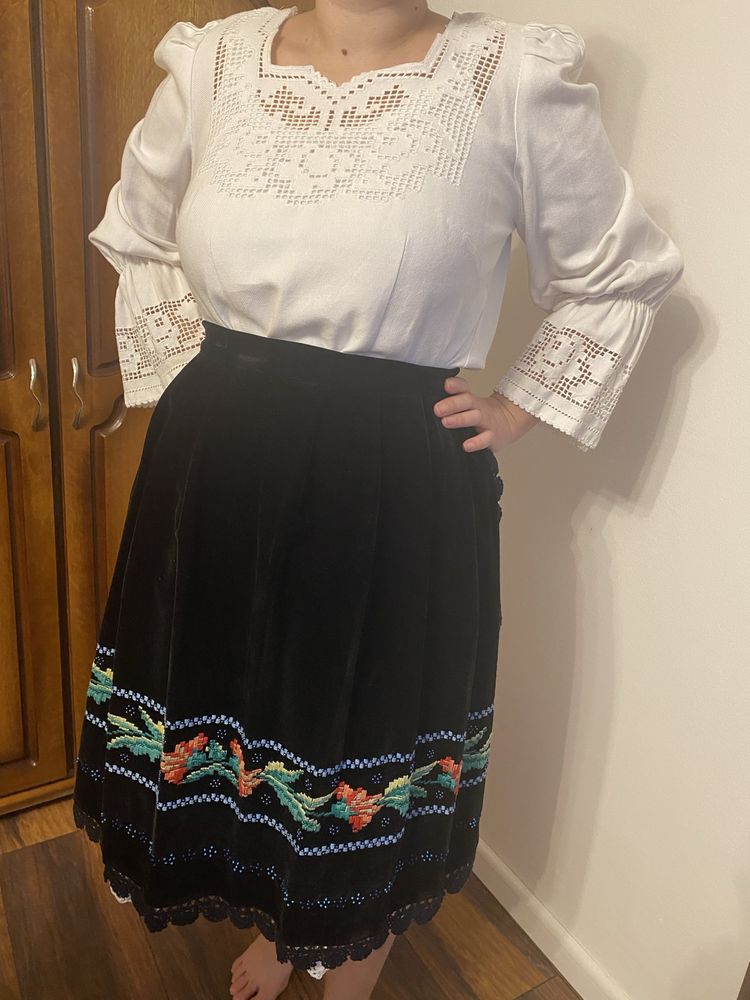 Costum popular nou, cu ciur, zadie catifea