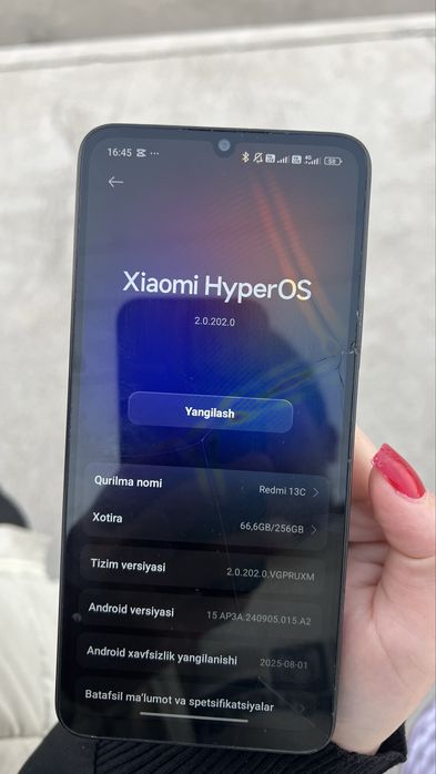 Redmi 13c 8/256 qiz bola tutgan/800 taqalgani