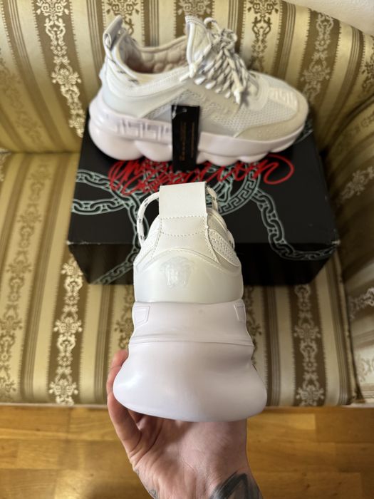 adidasi versace chain reaction triple white calitate superioara