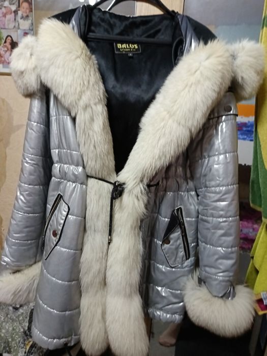 Парка с естествен косъм от лисица