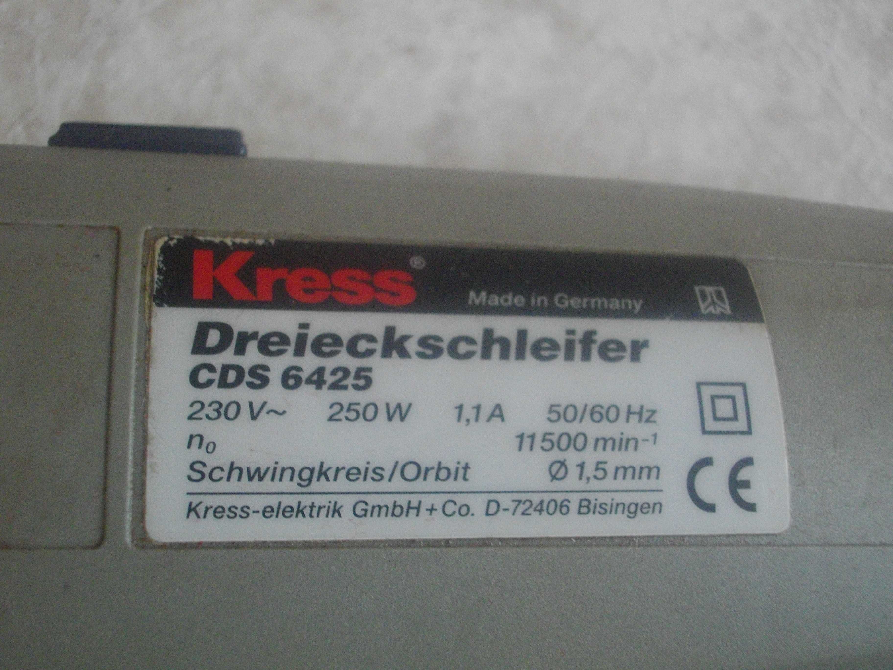 KRESS-250W/BOSCH 120W-Профи Делта Триъгълен Виброшлайф-Герм/Швейцария