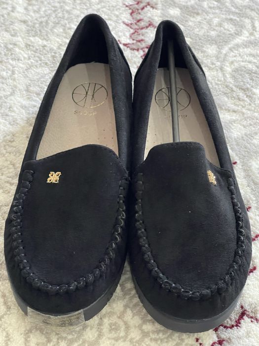 женские черный мокасины замшевые