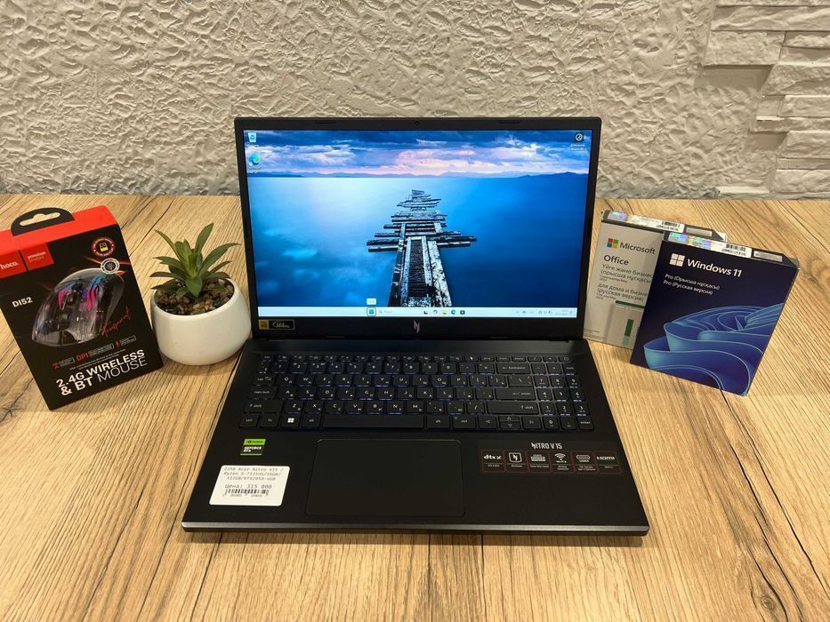 Игровой ноутбук Acer Nitro V15 \ RYZEN 5-7535HS \ 16GB \ 512 \ RTX2050