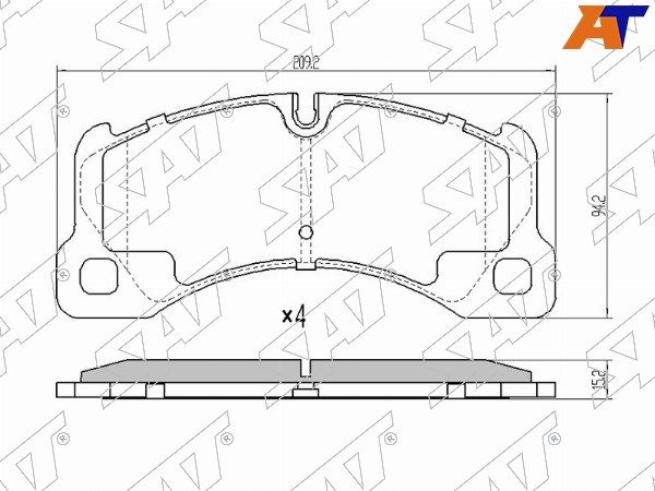 Колодки тормозные перед Volkswagen Touareg