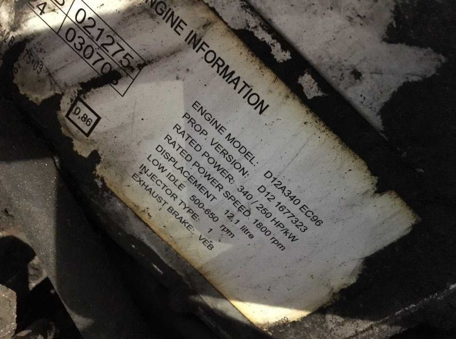 Motor complet camion VOLVO D12A 340 B6, B7, B9, B10, B12