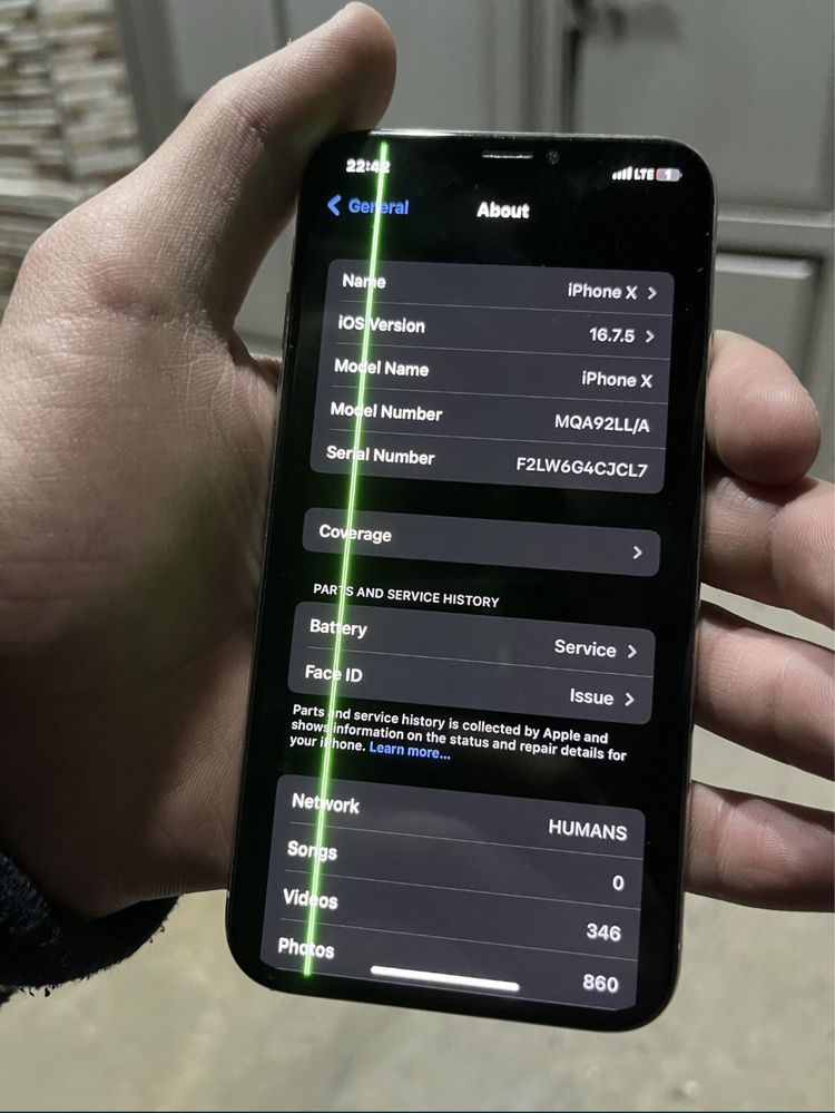 Iphone X 256 в средном состояние