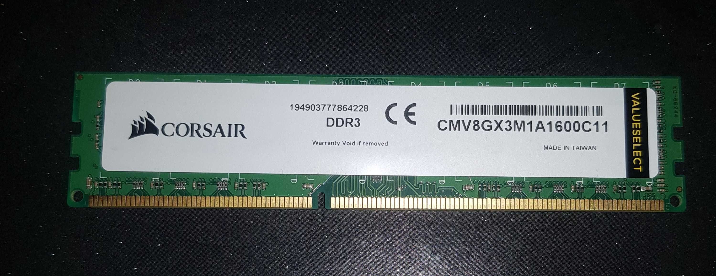 Memorie DDR3 Corsair VALUESELECT 8GB RAM CMV8GX3M1A1600C11 folosita