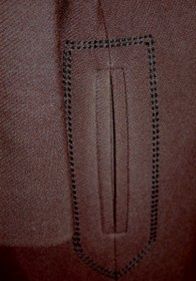 Palton din stofă cu guler de blana naturala