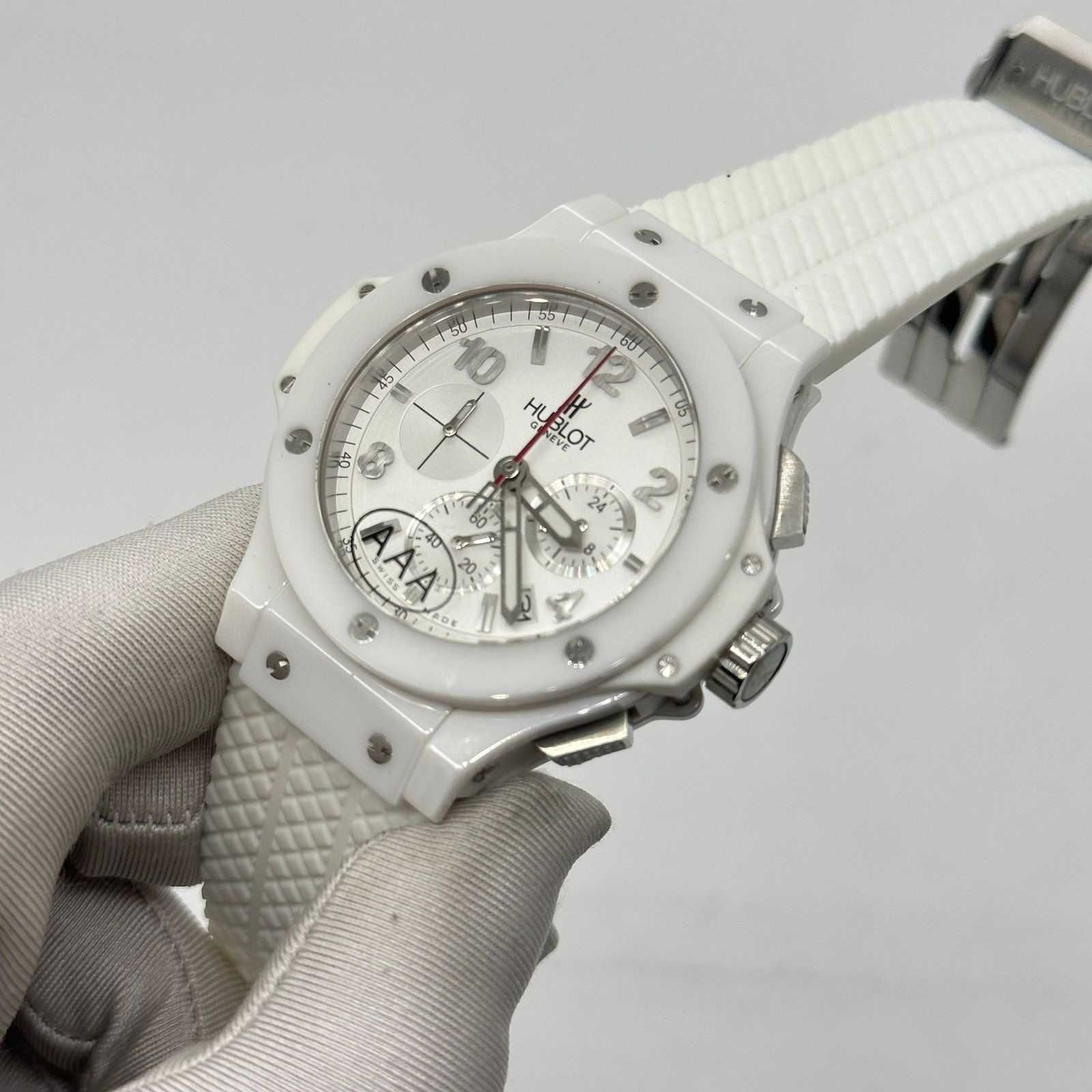 hb big bang 44mm бяла керамика