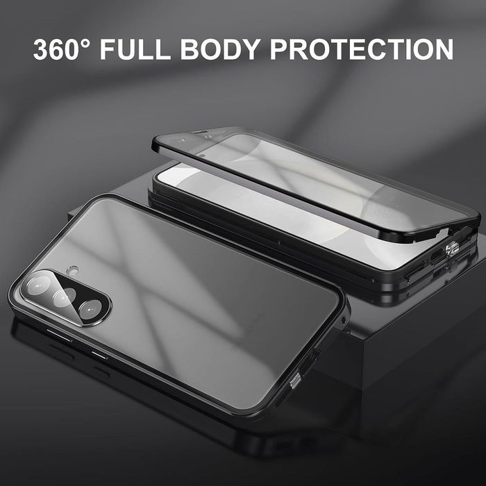 Двоен магнитен кейс за samsung galaxy s25 fe със защита на камерите