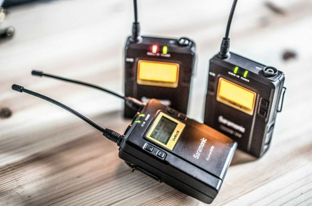 Радио петличный микрофон, петличка Saramonic UwMic9 TX9+TX9+RX9