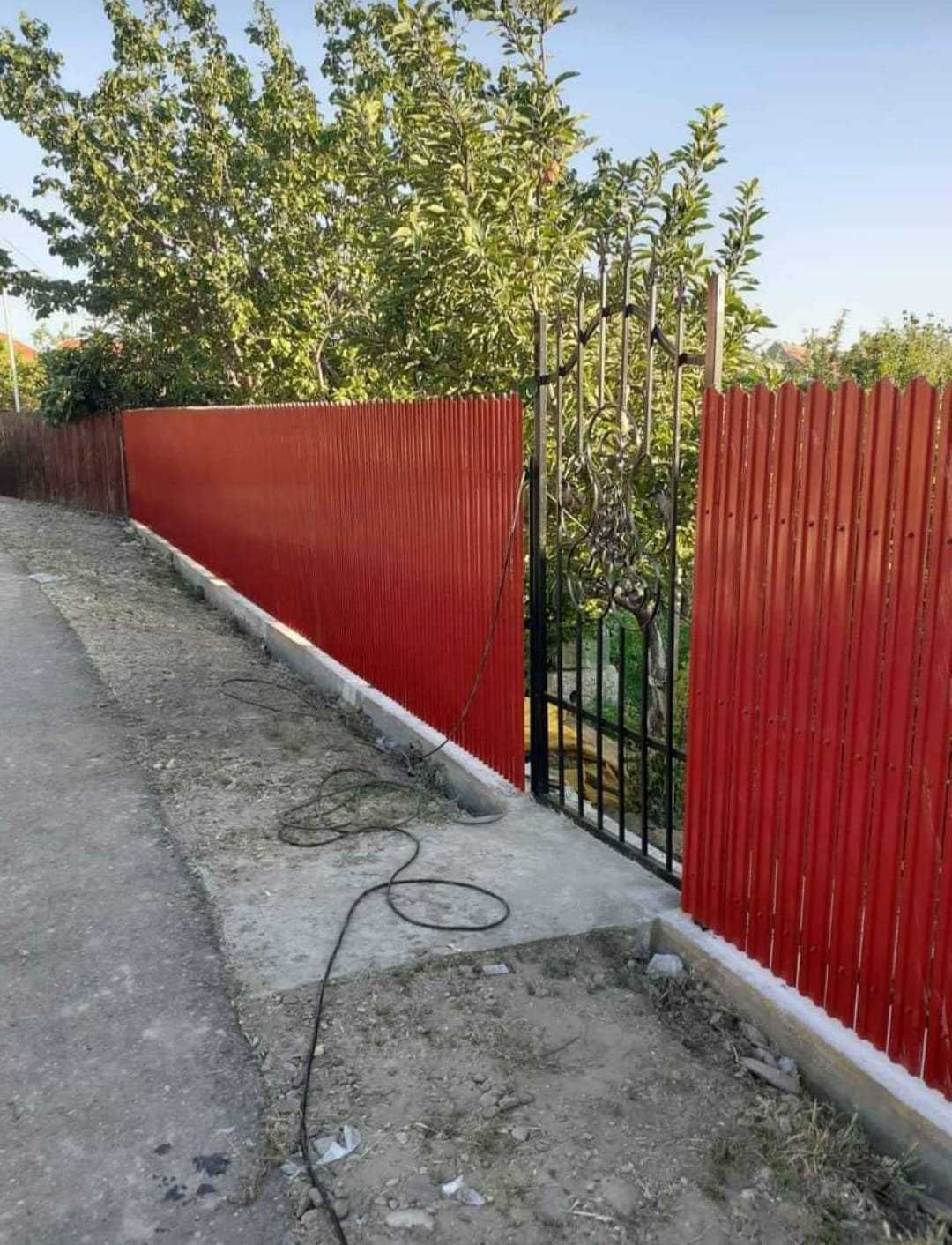 Garduri de diferite modele (panou jaluzele, sipca metalica, tabla BCA)
