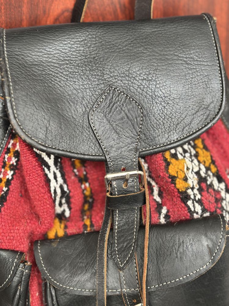 Rucsac piele naturala ai textil
