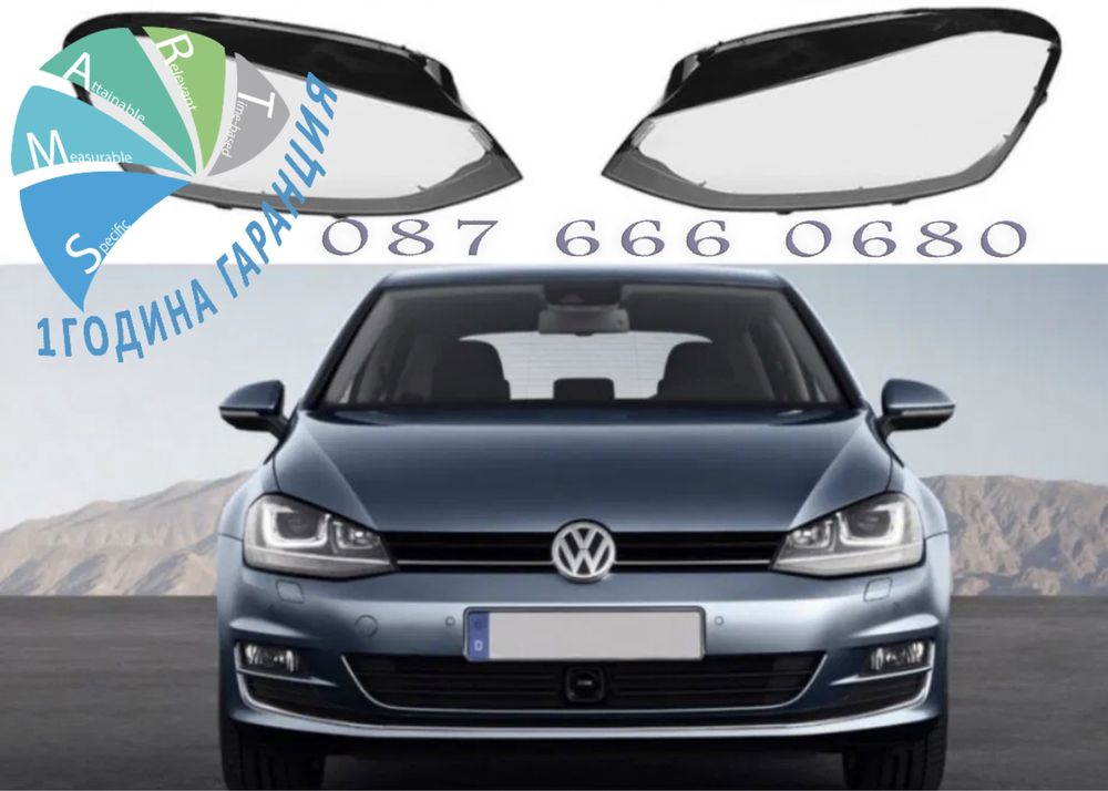 VW golf 7 капак фар стъкло капаци фарове крушки панел Голф