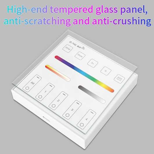 BTF-LIGHTING WR01RF 4-зоново 2.4G RF Дистанционно RGB | RGBW | RGBCW