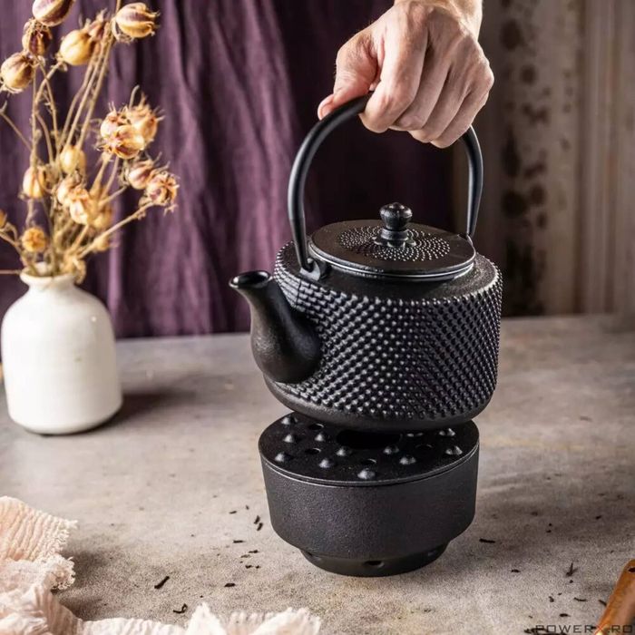 Ceainic din fonta cu filtru si incalzitor, 0,8 L, KingHoff