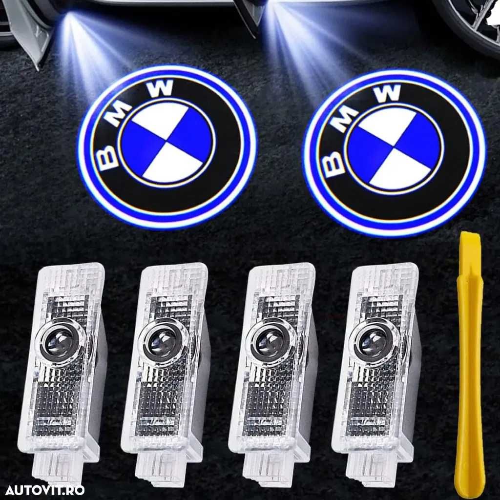Set Logo Proiectoare Lampi 3D LED Lumini Usi Portiere BMW X 1 3 5 6 7