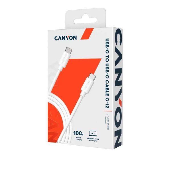 CANYON 100W (5A) Кабел за бързо зареждане & AV трансфер на данни C-12