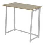 Birou pliabil Ascoli ST30196, pentru calculator, stejar + alb, 80 x 44