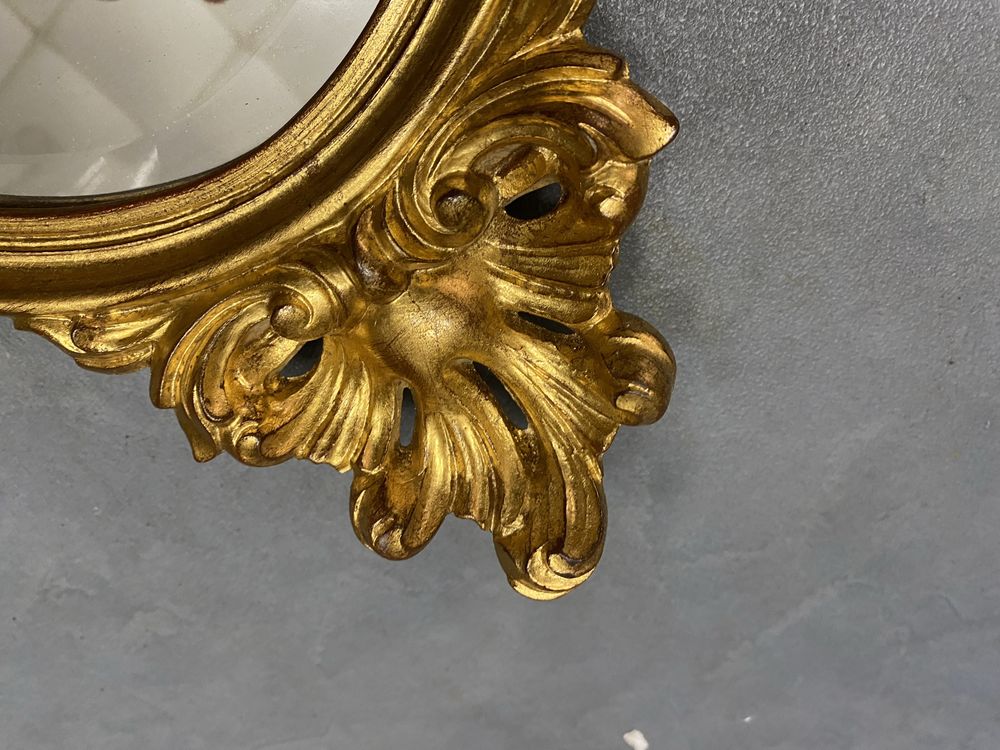 Италианско бароково огледало с  позлатена рамка