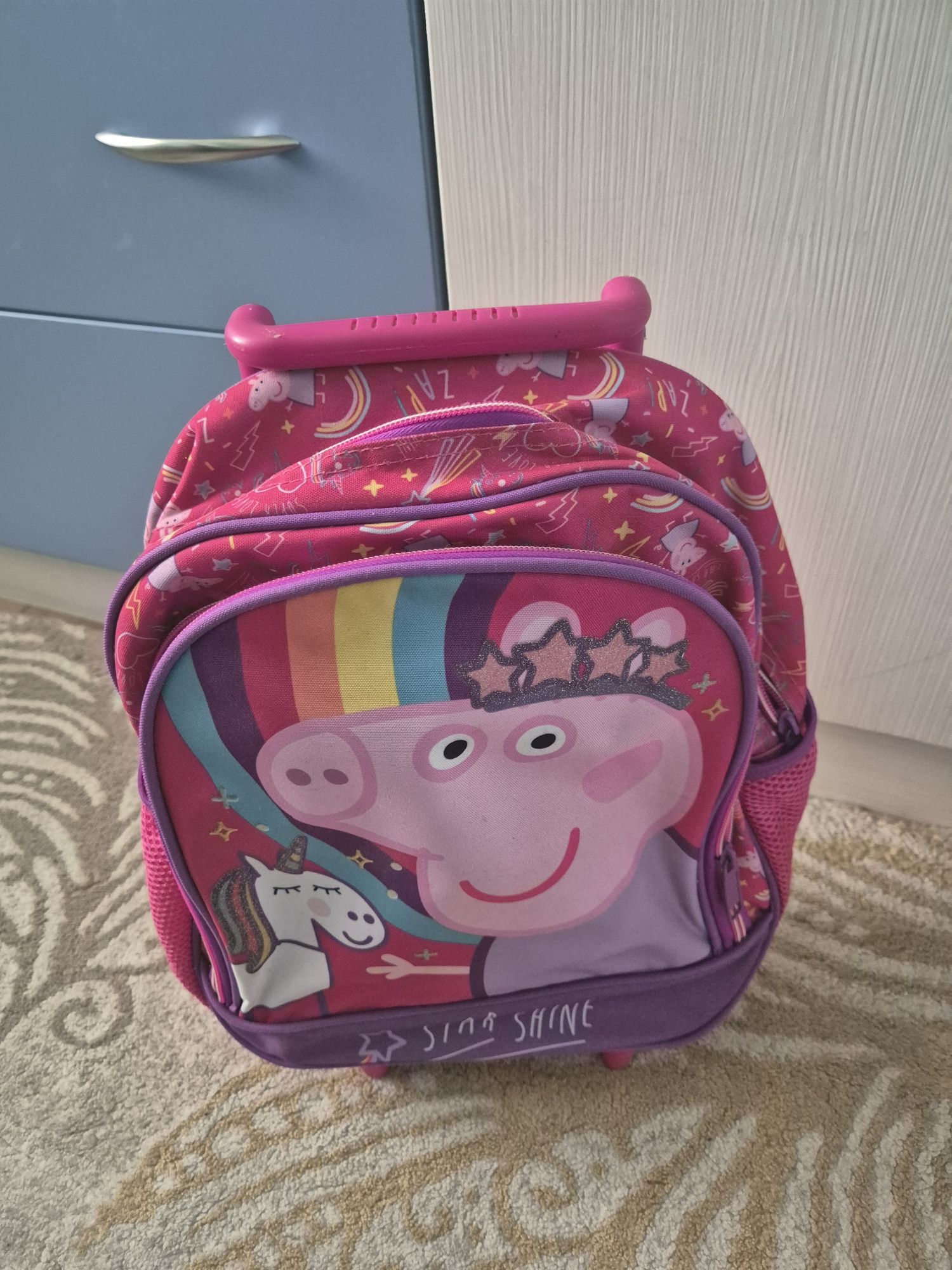Детска раница с колела Пепа пиг (Peppa Pig) за детска градина