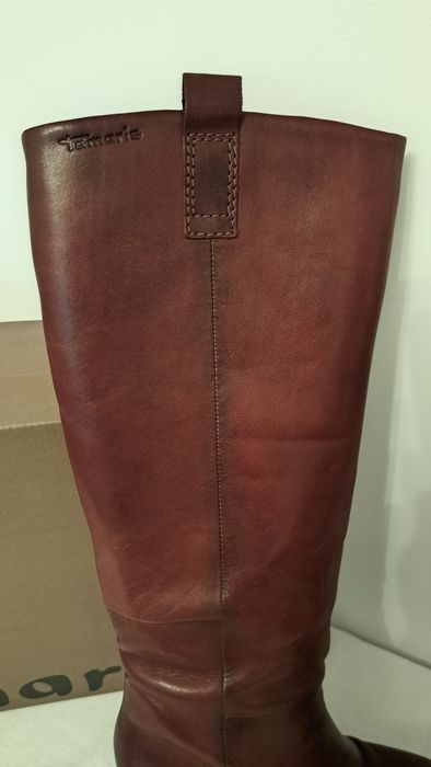 Cizme 39 Tamaris piele bordo