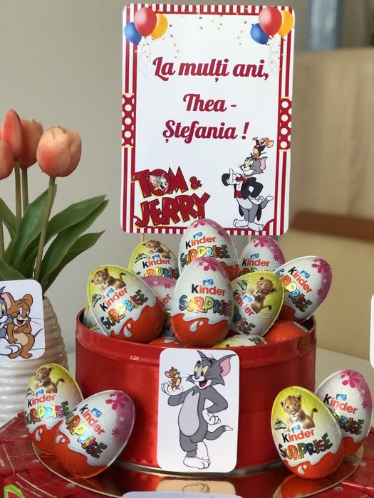 Tort din dulciuri ambalate, Unicorni, Mario, Bluey, Patrula