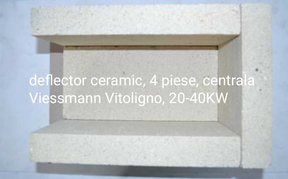Deflector ceramic focar centrală  Viessmann Vitoligno,20-40kw,4 piese