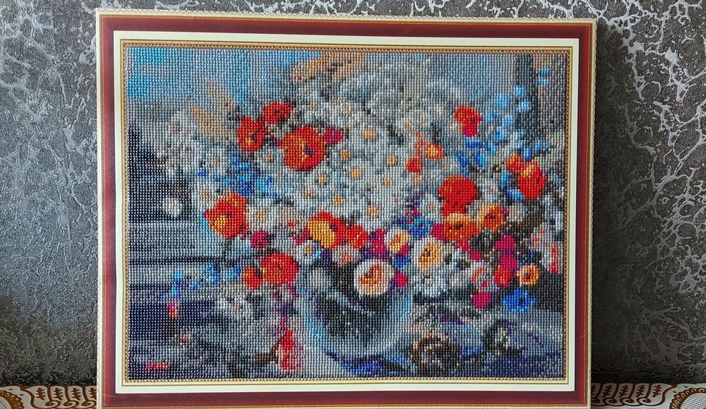 Картина из алмазной мозайки. Ручная работа. Размер 40×50