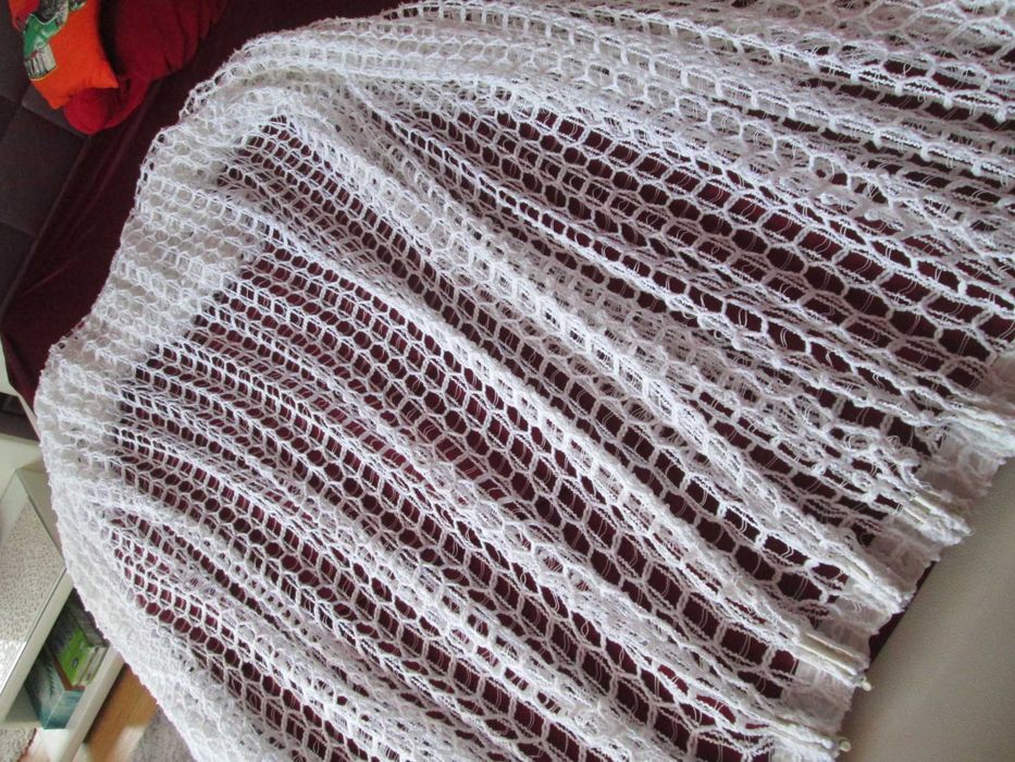 perdea  alba deosebita 240/360cm