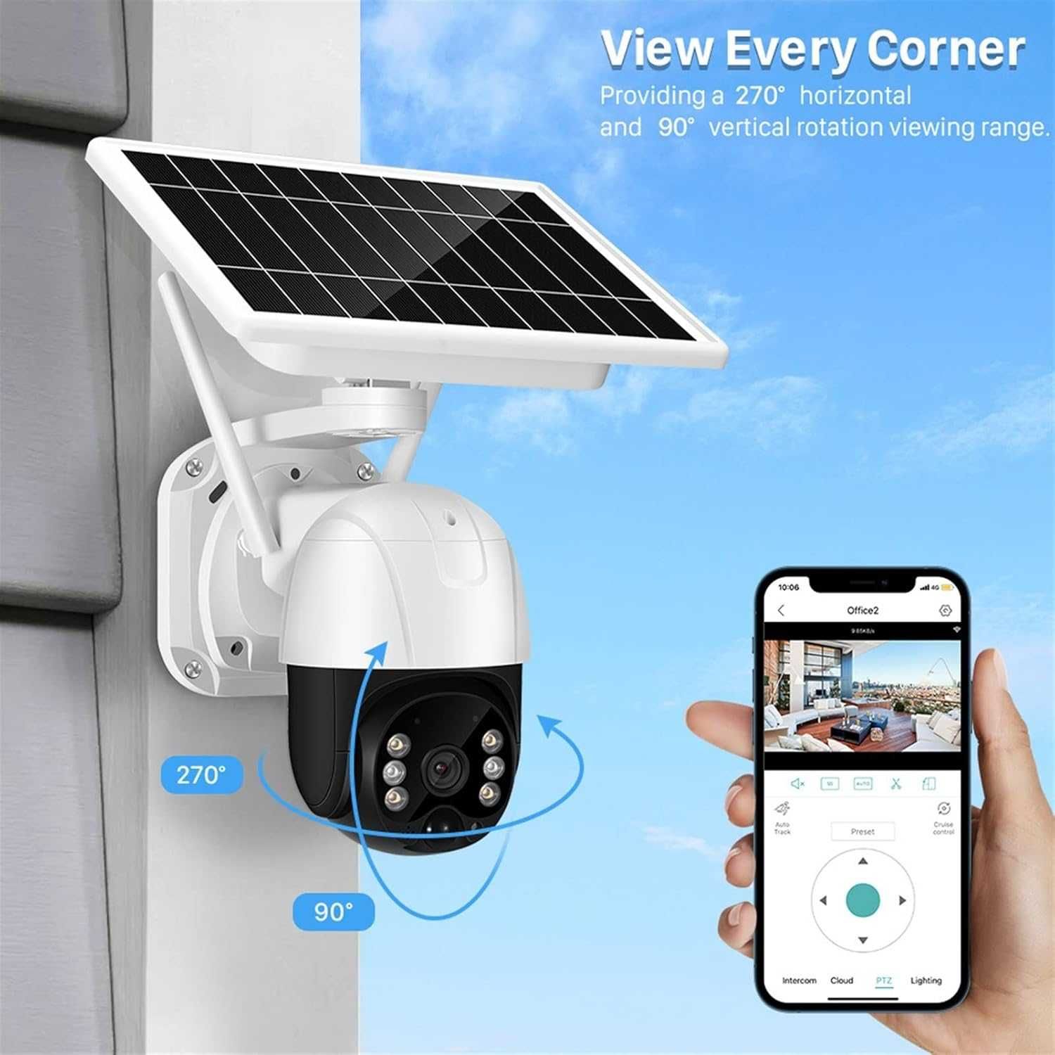 Безжична акумулаторна соларна камера SZSINOCAM WiFi 3MP