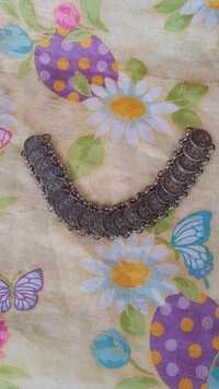 Стара сребърна гривна-прецизна изработка от монети.
