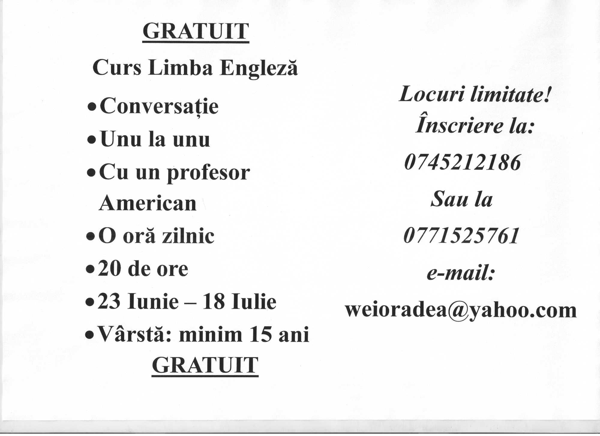 GRATUIT Curs de Conversație în Limba Engleză Americană