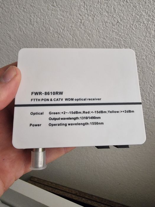 Receptor Optic FTTH/CATV, Fwr-8610 Rw