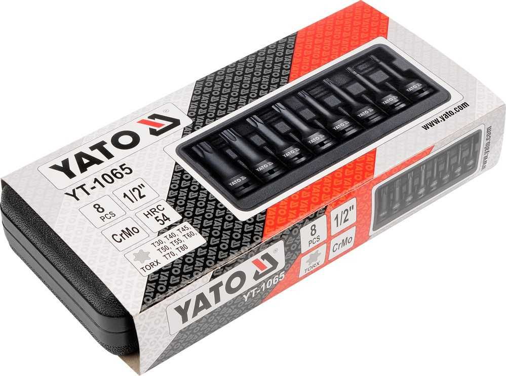 SET 8 Chei Tubulare YATO DE IMPACT TORX 1/2"