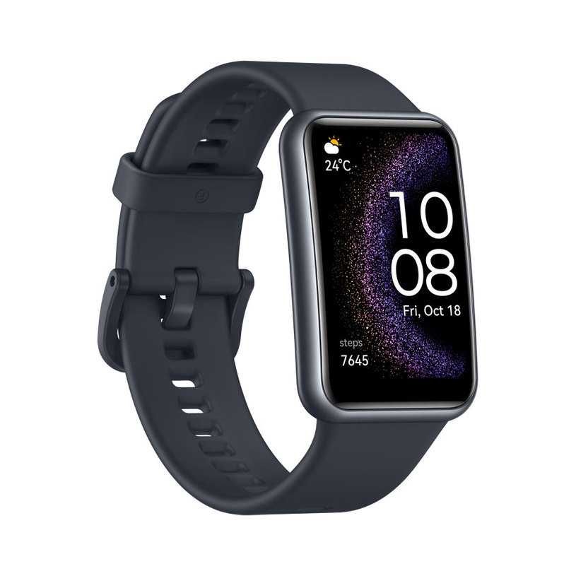 Супер добър Смарт часовник HUAWEI WATCH FIT Black Silicon 46мм SPO2