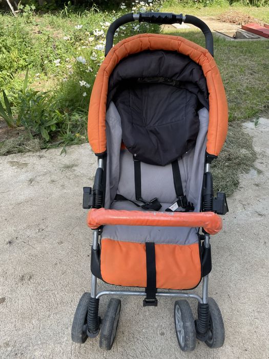 Carucior Raylco portocaliu cu gri