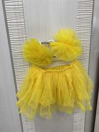 Желтая юбка с бантиками