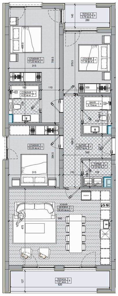 Продава се Четиристаен апартамент в София, Люлин 6 - 147 кв.м за 1498 €/кв.м - Снимка #16