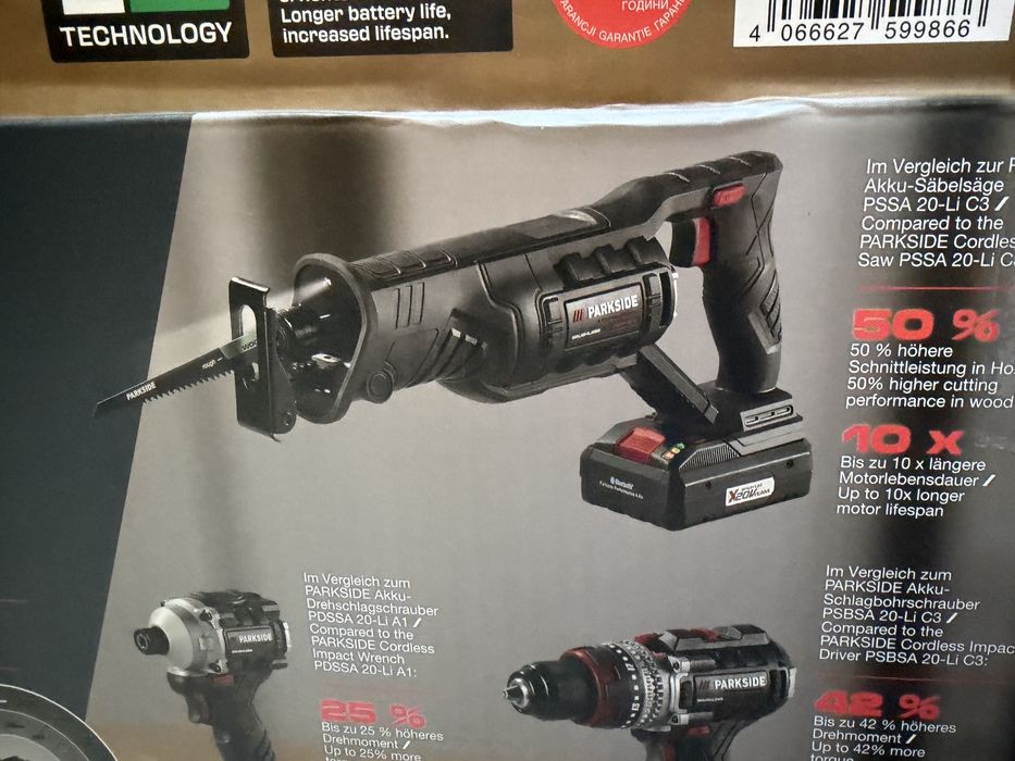 Fierastrau sabie Parkside Performance 20v