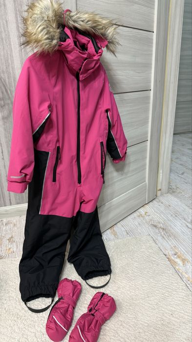 Комбинезон Котофей, размер 116 + варежки