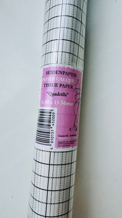 Hartie de tipar Seidenpapier “Quadrillé” 0,80 x 15 m sigilata