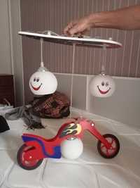 Люстра-мотоцикл для детской комнаты в отличном состоянии