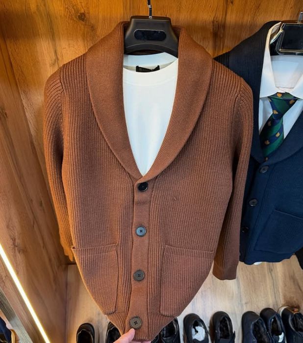 Коричневый кордиган