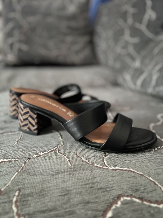 Шлёпки кожаные женские